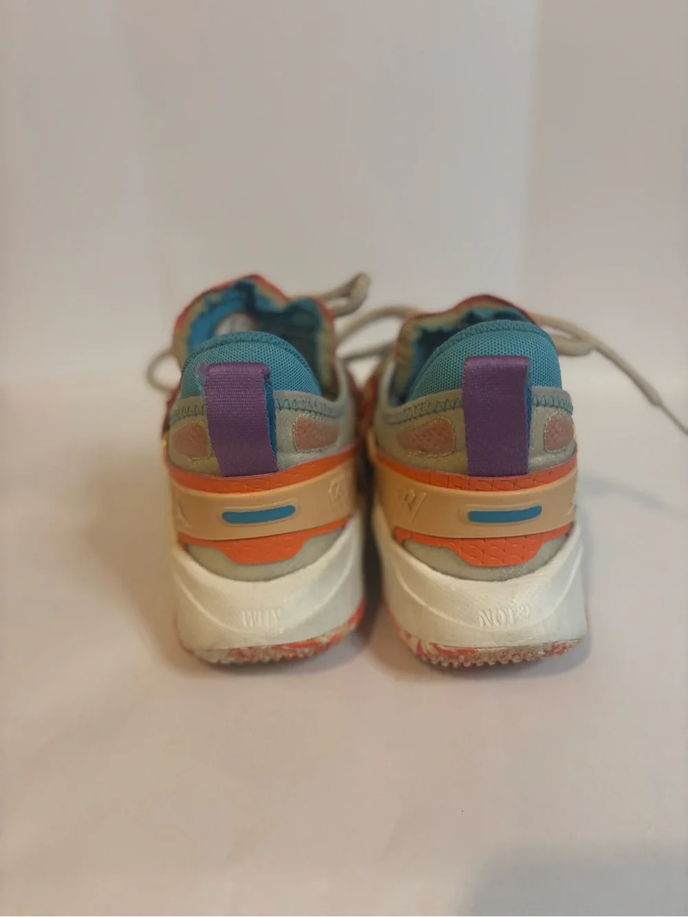 Jordan Men's Multicolor Beige Tan Teal Orange Athletic Sneakers